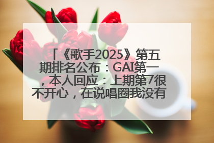 《歌手2025》第五期排名公布：GAI第一，本人回应：上期第7很不开心，在说唱圈我没有输过！卫兰淘汰