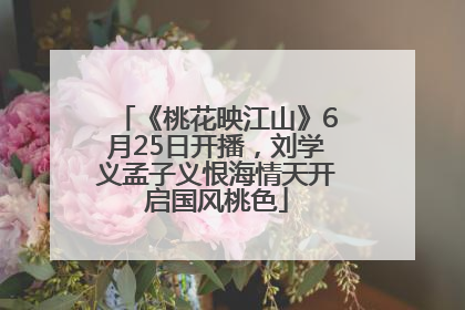 《桃花映江山》6月25日开播，刘学义孟子义恨海情天开启国风桃色