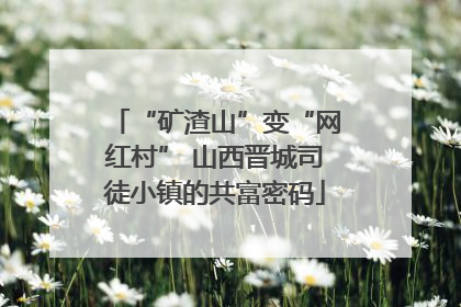 “矿渣山”变“网红村” 山西晋城司徒小镇的共富密码
