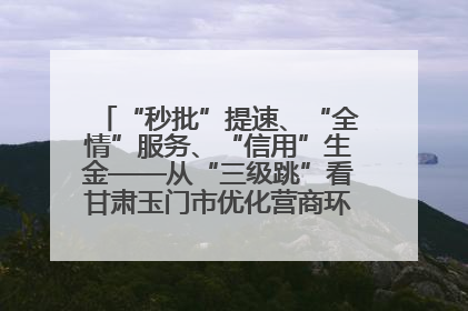 “秒批”提速、“全情”服务、“信用”生金——从“三级跳”看甘肃玉门市优化营商环境的进阶之路