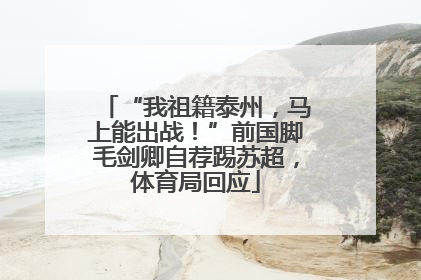 “我祖籍泰州，马上能出战！”前国脚毛剑卿自荐踢苏超，体育局回应