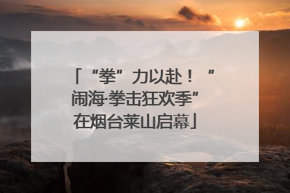 “拳”力以赴！“闹海·拳击狂欢季”在烟台莱山启幕