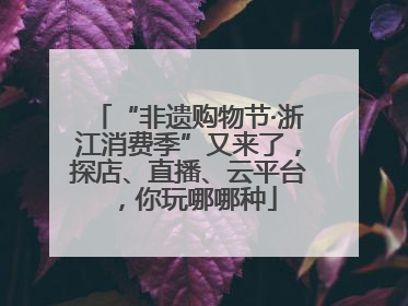 “非遗购物节·浙江消费季”又来了，探店、直播、云平台，你玩哪哪种