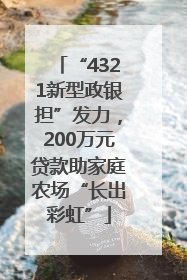 “4321新型政银担”发力，200万元贷款助家庭农场“长出彩虹”