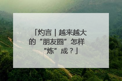 灼言｜越来越大的“朋友圈”怎样“炼”成？