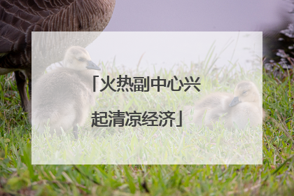 火热副中心兴起清凉经济