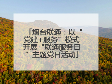 烟台联通：以“党建+服务”模式开展“联通服务日”主题党日活动