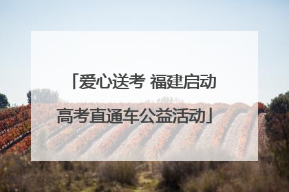 爱心送考 福建启动高考直通车公益活动
