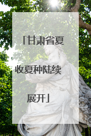 甘肃省夏收夏种陆续展开