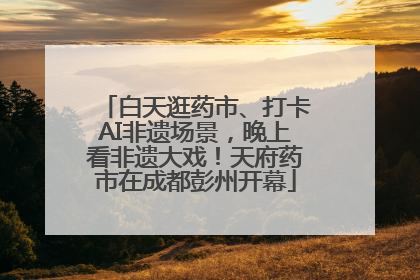 白天逛药市、打卡AI非遗场景，晚上看非遗大戏！天府药市在成都彭州开幕