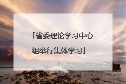 省委理论学习中心组举行集体学习