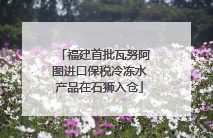 福建首批瓦努阿图进口保税冷冻水产品在石狮入仓