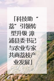 科技助“荔”引领转型升级 漳浦县委书记与农业专家共商荔枝产业发展