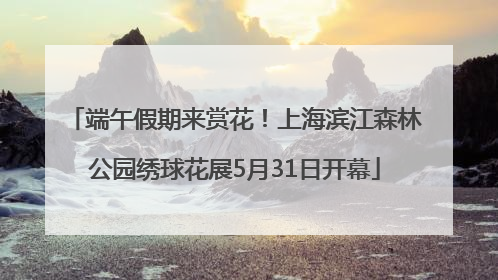 端午假期来赏花！上海滨江森林公园绣球花展5月31日开幕