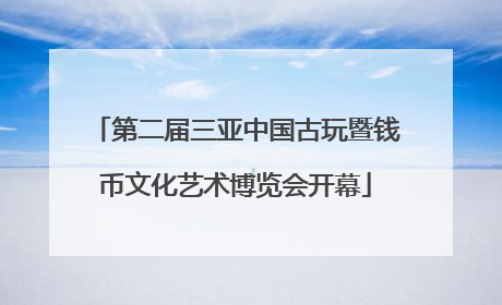 第二届三亚中国古玩暨钱币文化艺术博览会开幕