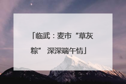 临武：麦市“草灰粽” 深深端午情