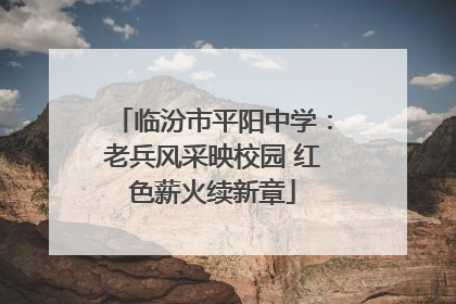临汾市平阳中学：老兵风采映校园 红色薪火续新章