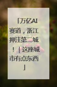 万亿AI赛道，浙江押注第二城！｜这座城市有点东西