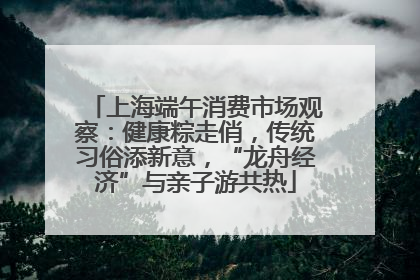 上海端午消费市场观察：健康粽走俏，传统习俗添新意，“龙舟经济”与亲子游共热