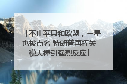 不止苹果和欧盟，三星也被点名 特朗普再挥关税大棒引强烈反应