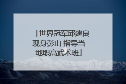 世界冠军邱建良现身彭山 指导当地职高武术班