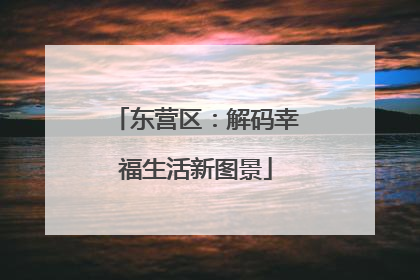 东营区：解码幸福生活新图景