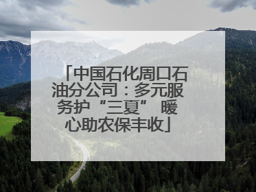 中国石化周口石油分公司：多元服务护“三夏” 暖心助农保丰收
