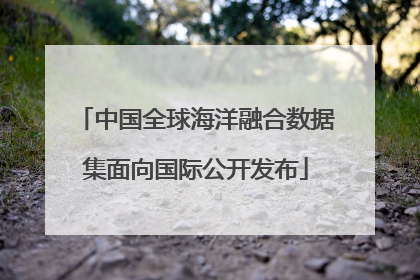 中国全球海洋融合数据集面向国际公开发布