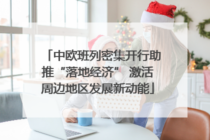 中欧班列密集开行助推“落地经济” 激活周边地区发展新动能
