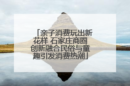 亲子消费玩出新花样 石家庄商圈创新融合民俗与童趣引发消费热潮