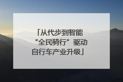 从代步到智能 “全民骑行”驱动自行车产业升级