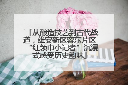 从酿造技艺到古代战道，雄安新区容东片区“红领巾小记者”沉浸式感受历史韵味