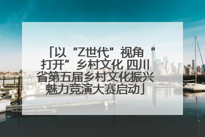 以“Z世代”视角“打开”乡村文化 四川省第五届乡村文化振兴魅力竞演大赛启动