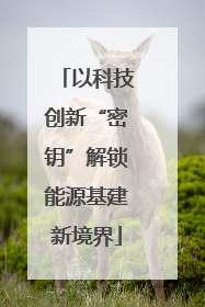 以科技创新“密钥”解锁能源基建新境界