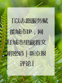 以志愿服务赋能城市IP，网红城市里藏着文明密码｜新京报评论