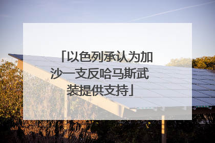 以色列承认为加沙一支反哈马斯武装提供支持