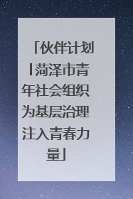 伙伴计划│菏泽市青年社会组织为基层治理注入青春力量