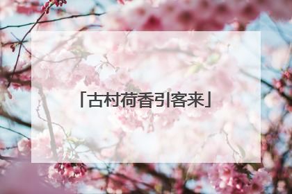 古村荷香引客来