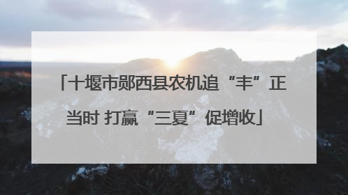 十堰市郧西县农机追“丰”正当时 打赢“三夏”促增收