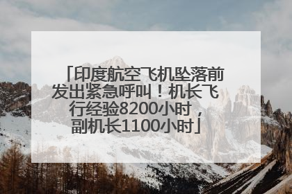 印度航空飞机坠落前发出紧急呼叫！机长飞行经验8200小时，副机长1100小时