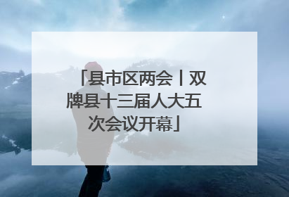 县市区两会丨双牌县十三届人大五次会议开幕