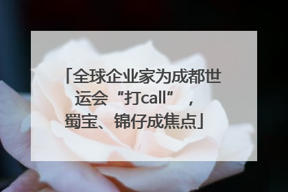 全球企业家为成都世运会“打call”，蜀宝、锦仔成焦点