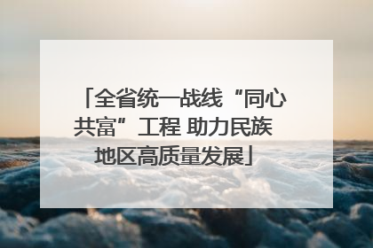 全省统一战线“同心共富”工程 助力民族地区高质量发展