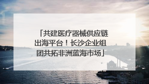 共建医疗器械供应链出海平台！长沙企业组团共拓非洲蓝海市场