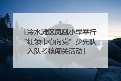 冷水滩区凤凰小学举行“红领巾心向党”少先队入队考核闯关活动