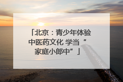 北京：青少年体验中医药文化 学当“家庭小郎中”