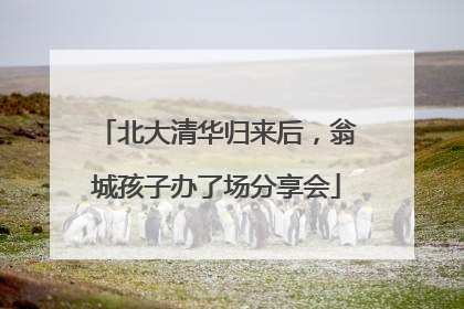 北大清华归来后，翁城孩子办了场分享会