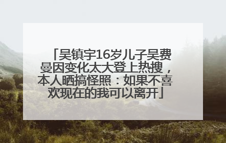 吴镇宇16岁儿子吴费曼因变化太大登上热搜，本人晒搞怪照：如果不喜欢现在的我可以离开
