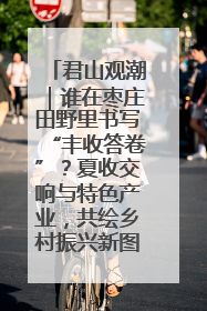 君山观潮｜谁在枣庄田野里书写“丰收答卷”？夏收交响与特色产业，共绘乡村振兴新图景