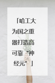 哈工大为国之重器打造高可靠“神经元”